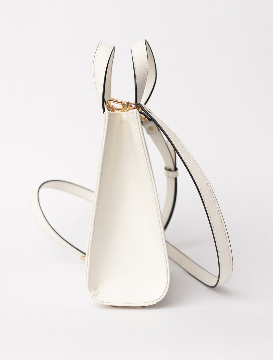 小物 white FROST WHITE GIA VEGAN LEATHER MINI TOTE 🌿 – Scalzini Accessories