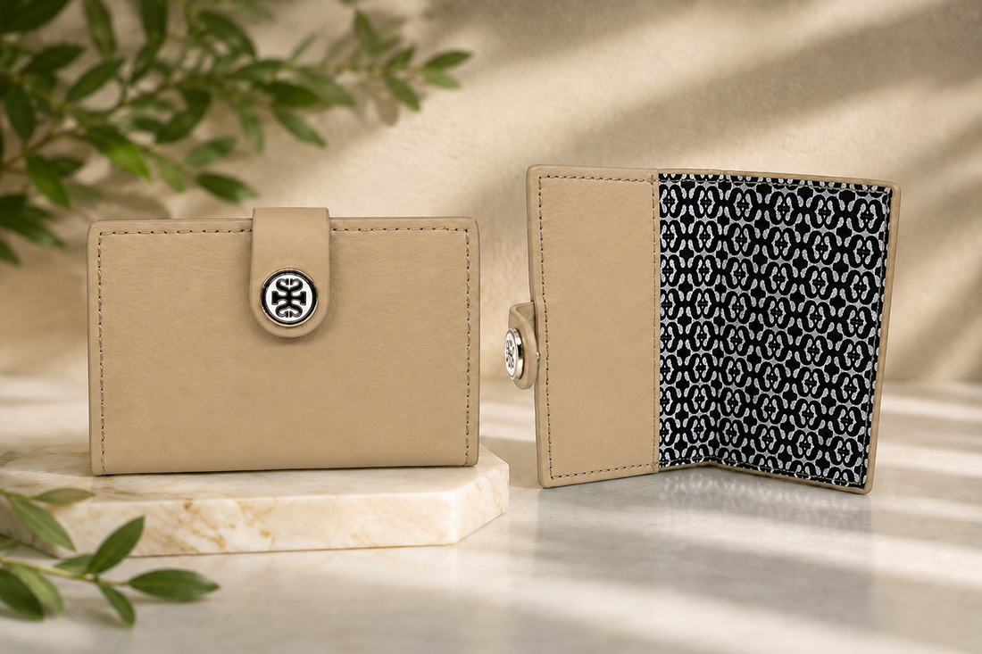 Beige Gia Mini Wallet