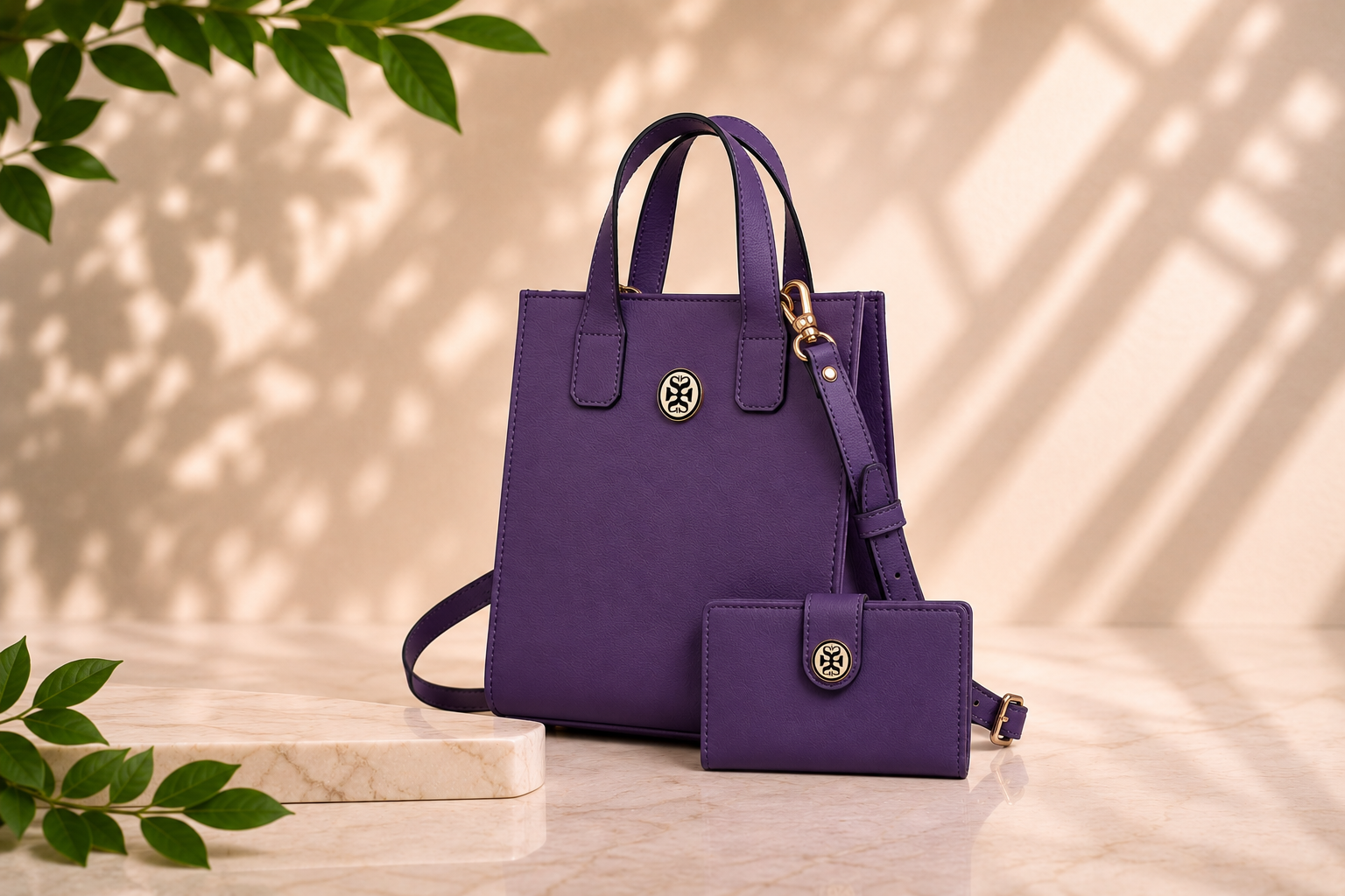 EGGPLANT GIA MINI TOTE