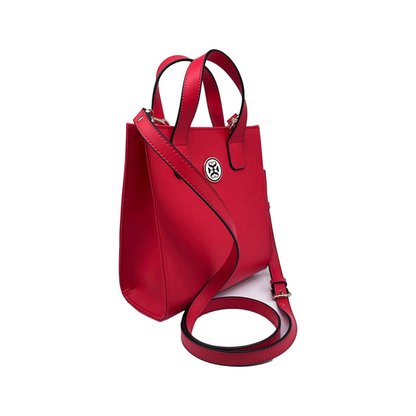 *FERRARI RED GIA VEGAN LEATHER MINI TOTE 🌿