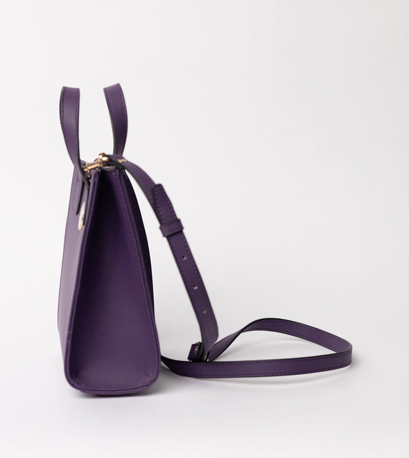 EGGPLANT GIA VEGAN LEATHER MINI TOTE 🌿