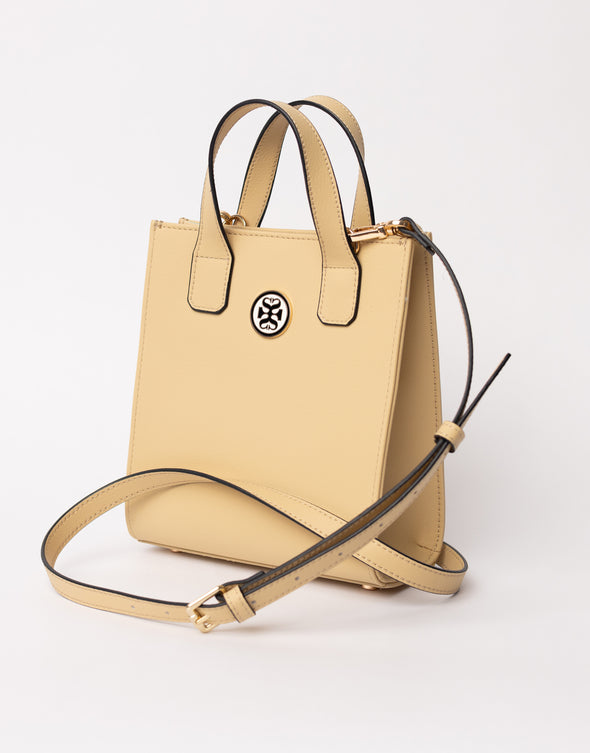 BEIGE GIA VEGAN LEATHER MINI TOTE 🌿