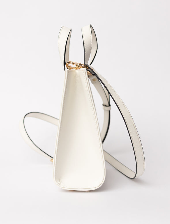 FROST WHITE GIA VEGAN LEATHER MINI TOTE 🌿