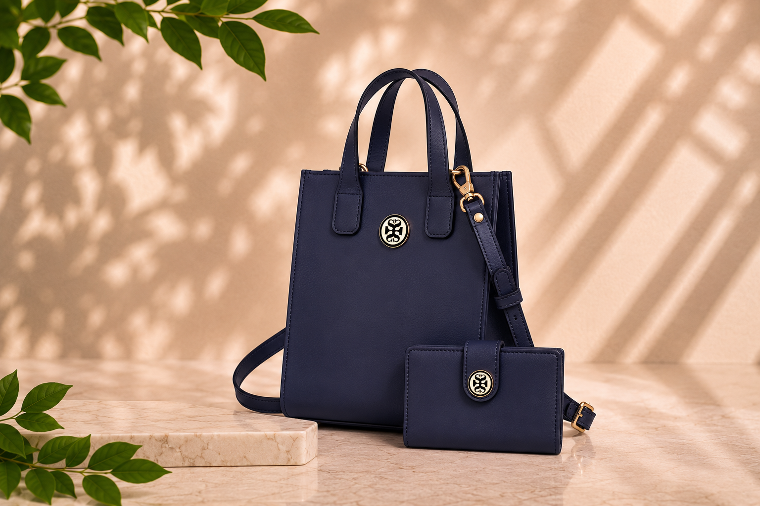 NAVY GIA MINI TOTE