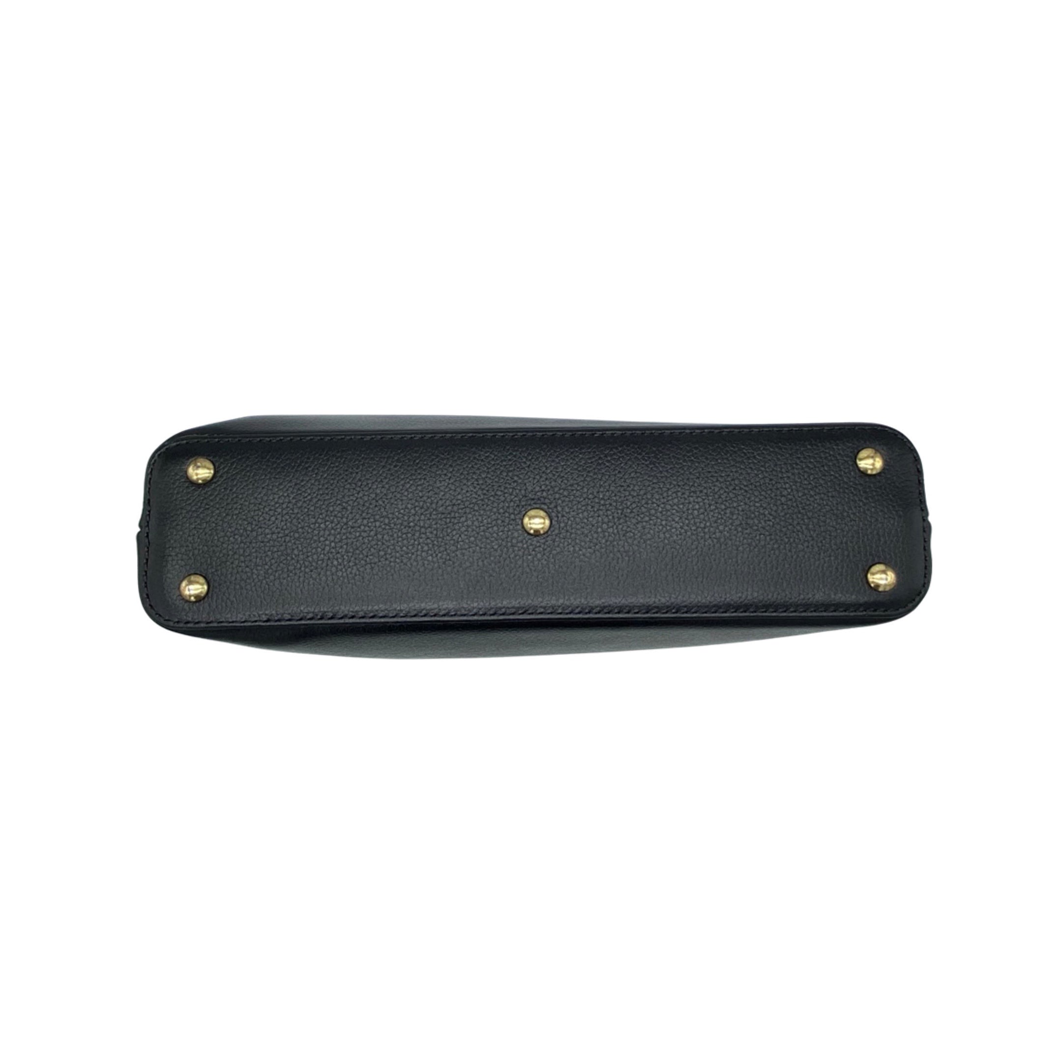 THE SOPHIA LEATHER HANDBAG [Black] with Shoulder and Crossbody Strap